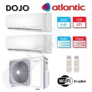 Clim Bi-split Atlantic DOJO 2U 018 NBB.UE + AS 007 DBB.UI + AS 012 DBB.UI - (4.8 KW)