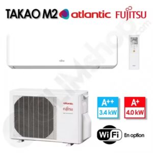 Climatiseur réversible Takao M2 Fujitsu Atlantic ASYG 12 KMCE.UI et AYOG 12 KMCC.UE - 3.4 kW