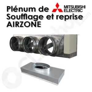 Pack Airzone plénum Easyzone 25 pour gainable Mitsubishi Electric et Thermostat radio Bluezero et filaire Think 2 à 6 zones