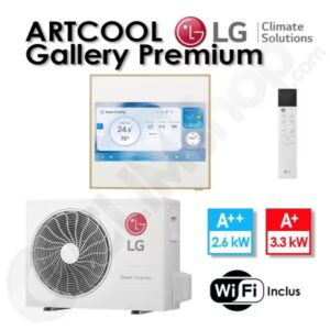 Climatiseur réversible LG Artcool Gallery Premium LCD A09GA2.NSE et A09GA2.U18 - 2.6 kW