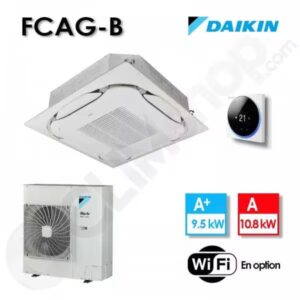 Climatisation Cassette Daikin  Sky air Active Series 8 voies FCAG100B / AZAS100MV avec télécommande BRC1H52W - 9.5 kw