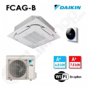 Climatisation Cassette Daikin Sky air Active Series 8 voies FCAG71B / ARXM71A avec télécommande BRC1H52W - 6.8 kw