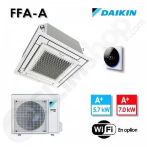 Climatisation Cassette Daikin Sky Air Advance series 600 x 600 FFA60A9 / RXM60A avec télécommande BRC1H52W - 5.7 kw