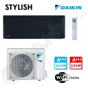 Climatiseur Réversible FTXA20CB et RXA20A Noir - Stylish Daikin - 2  kW