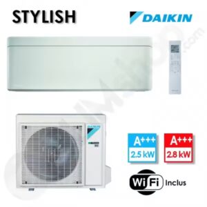 Climatiseur Réversible FTXA25CW et RXA25A Blanc - Stylish Daikin - 2.4 kW