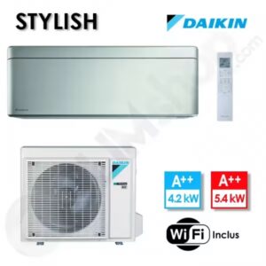 Climatiseur Réversible FTXA42CS et RXA42B9 Silver - Stylish Daikin - 4.2 kW