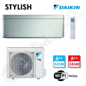 Climatiseur Réversible FTXA50CS et RXA50B9 Silver - Stylish Daikin - 5 kW