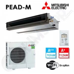 Climatiseur Gainable Mitsubishi Electric R32 PEAD-M100JA / PUZ-M100VKA avec télécommande PAC-YT52 - 9.5 kw