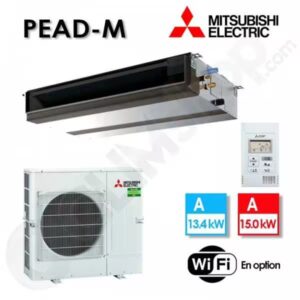 Climatiseur Gainable Mitsubishi Electric R32 PEAD-M140JA / PUZ-M140VKA avec télécommande PAC-YT52 - 13.4 kw