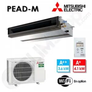 Climatiseur Gainable Mitsubishi Electric R32 PEAD-M35JA / SUZ-M35VA avec télécommande PAC-YT52 - 3.6 kw