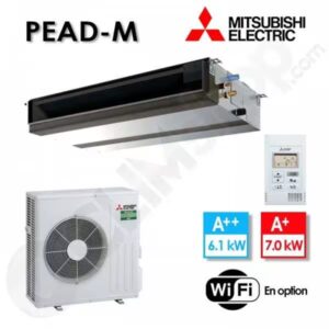 Climatiseur Gainable Mitsubishi Electric R32 PEAD-M60JA / SUZ-M60VA avec télécommande PAC-YT52 - 6.1 kw