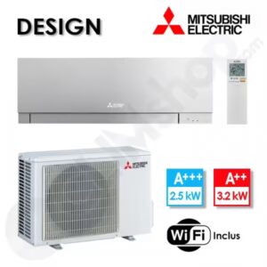 Climatiseur réversible Mitsubishi MSZ-EF25VGKS et MUZ-EF25VG Argent - 2.5 kW
