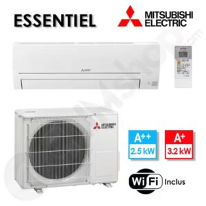 Climatiseur réversible Mitsubishi MSZ-HR25VFK et MUZ-HR25VF - 2.5kW