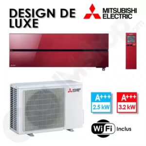 Climatiseur réversible MSZ-LN25VG2R et MUZ-LN25VGHZ2 Rouge hyper heating - Wifi intégré - 2.5 kW