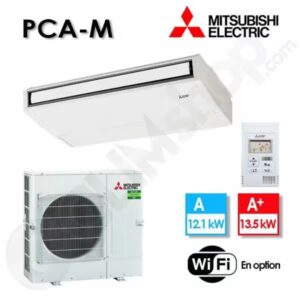 Climatiseur plafonnier Mitsubishi R32 PCA-M125KA2 / PUZ-M125VKA2 avec télécommande PAC-YT52CRA - 12.1 kw