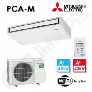 Climatiseur plafonnier Mitsubishi R32 PCA-M50KA2 / SUZ-M50VA avec télécommande PAC-YT52CRA - 5 kw