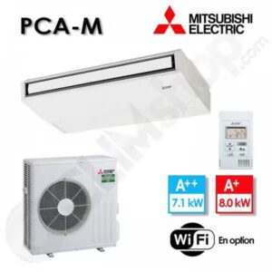 Climatiseur plafonnier Mitsubishi R32 PCA-M71KA2 / SUZ-M71VA avec télécommande PAC-YT52CRA - 7.1 kw